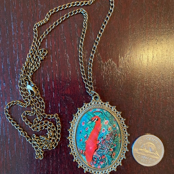 3 for 15. Vintage Style Peacock Necklace - Picture 4 of 4